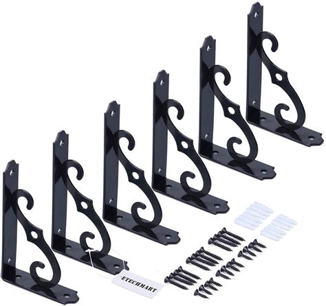 decorative metal l brackets|decorative shelves brackets overstock.